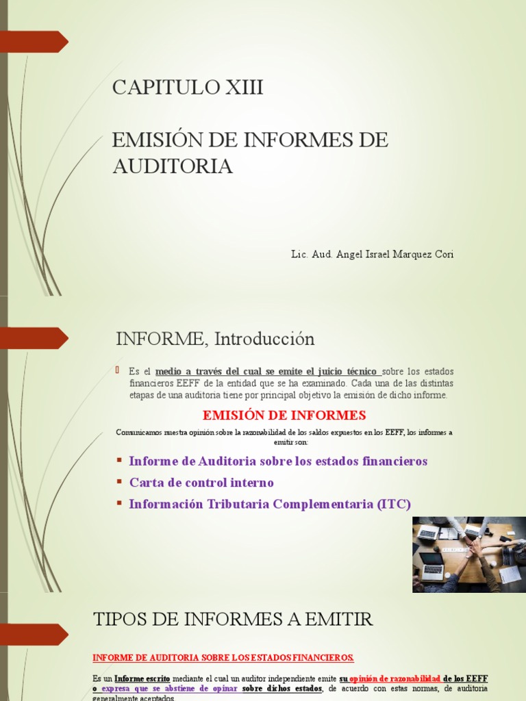 Emision de Informes | PDF | Auditoría | Contralor