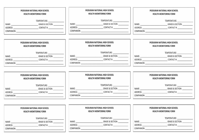 Contact tracing form pdf