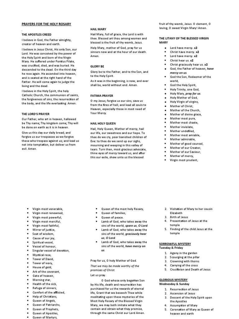 Complete Guide to the Holy Rosary | PDF | Mary, Mother Of Jesus | Jesus