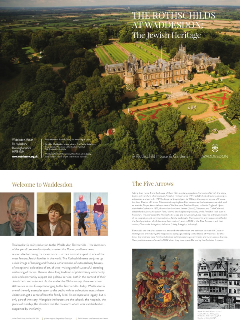 The Rothschilds at Waddesdon Jewish Leaflet 1 | PDF | Rothschild Family