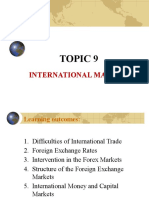 Topic 9 International Markets