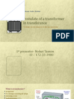 Postulate of A Transformer in Transference