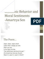 Economic Behaviour and Moral Sentiments-A Treatise On Amartya Sen