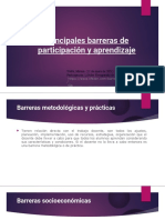 Principales Barreras de Participación y Aprendizaje