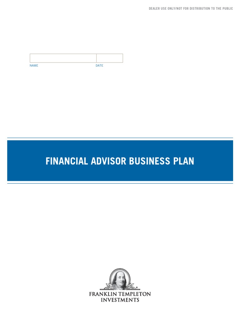 new financial advisor business plan