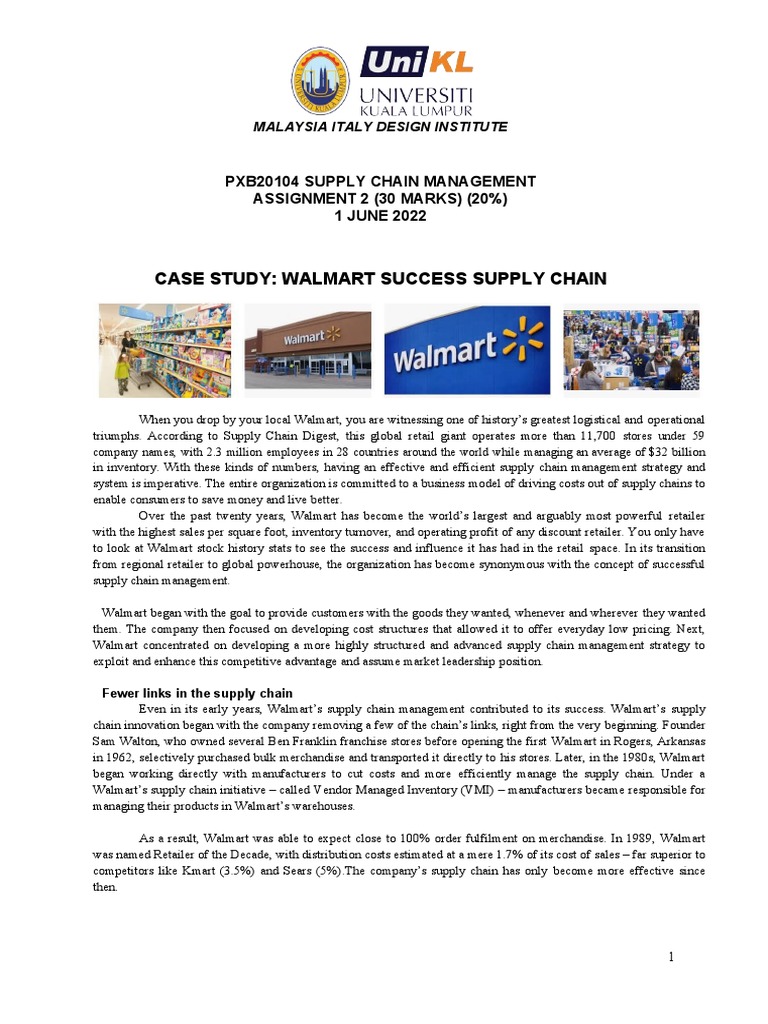 Walmart's Supply Chain Innovations 2022 | PDF | Walmart | Supply Chain