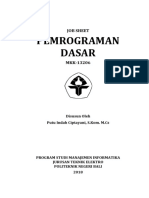 Pemrograman Dasar: Job Sheet