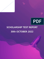 Scholarship Test Report 30th OCTOBER 2022