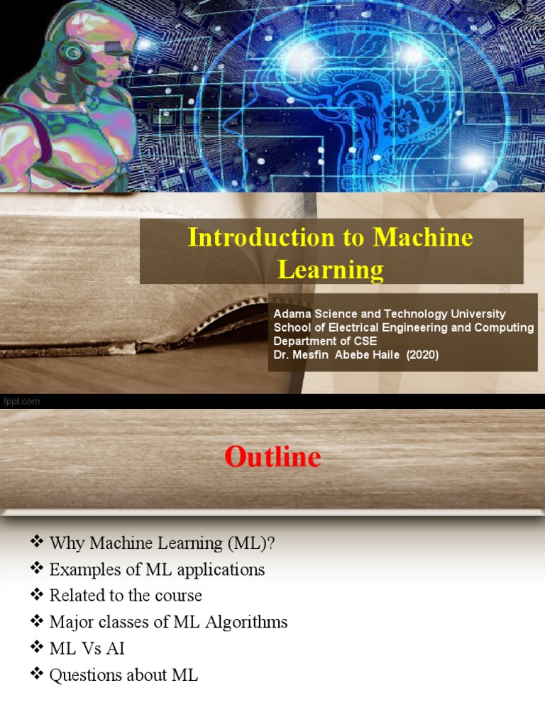 Lecture - 1 Introduction To ML | PDF | Machine Learning | Artificial ...