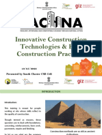 Innovative Construction Technologies & Best Construction Practices