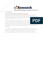 How To Write Research Methodology