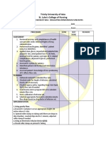 Regulating IV Performance Checklist