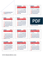 Calendarios Mignon Editables 2023
