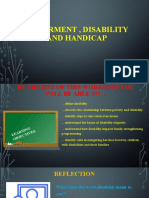 Impairment, Disability and Handicap