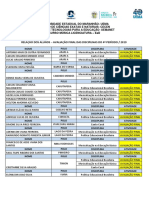 Relação Dos Alunos - Avaliação Final Das Disciplinas 4º Período 2019.1