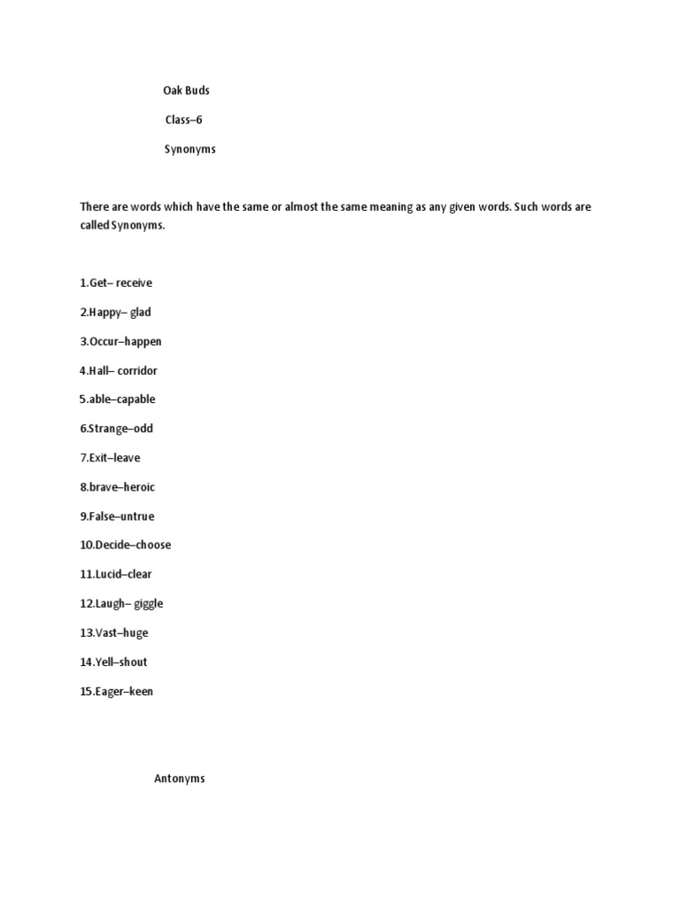 MOST IMPORTANT SYNONYMS AND ANTONYMS PDF FREE DOWNLOAD visual data 8