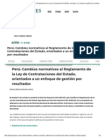 Perú - Cambios Normativos Al Reglamento de La Ley de Contrataciones Del Estado, Orientados A Un Enfoque de Gestión Por Resultados - Garrigues