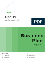 Juice Bar Business Plan Example