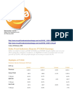 Edita Food Reports FY2020 Earnings, Revenues of EGP 4.0 Billion