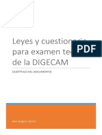 Leyes y Cuestionario para Examen Teorico de La DIGECAM