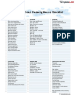 Deep Cleaning House Checklist 