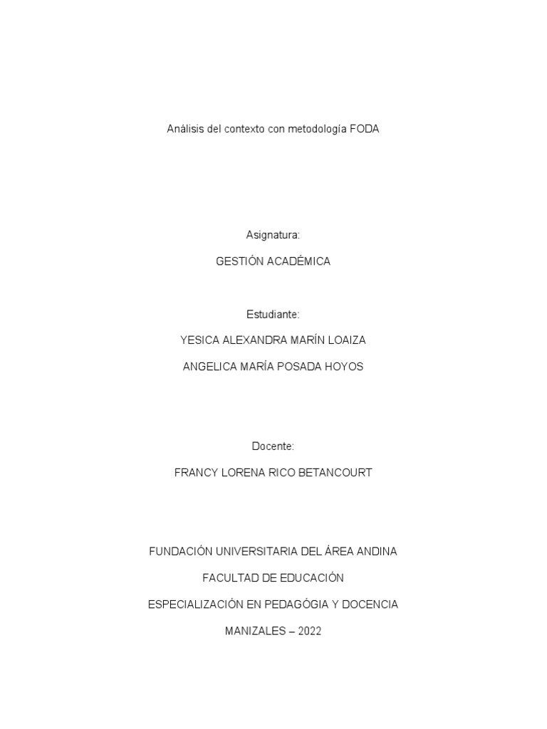 Análisis FODA en Educación y TICs | PDF | Método de enseñanza | Maestros