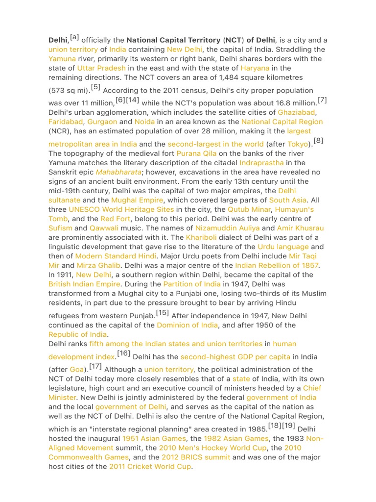 Delhi Pdf Delhi Asia