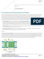 4.4 La Estructura y Funciones de Las Proteínas de La Membrana