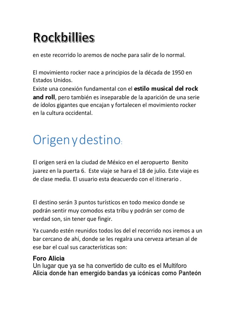 Recorrido Rocker por México 2023 | PDF | Arte
