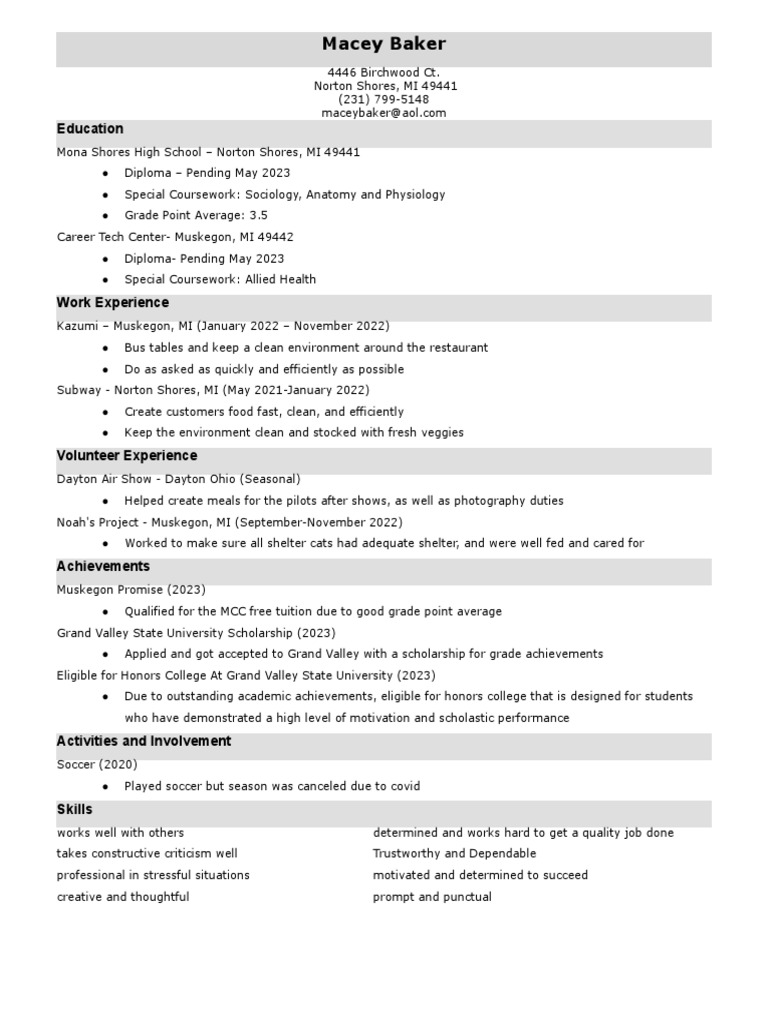 1 - Resume Sample | PDF