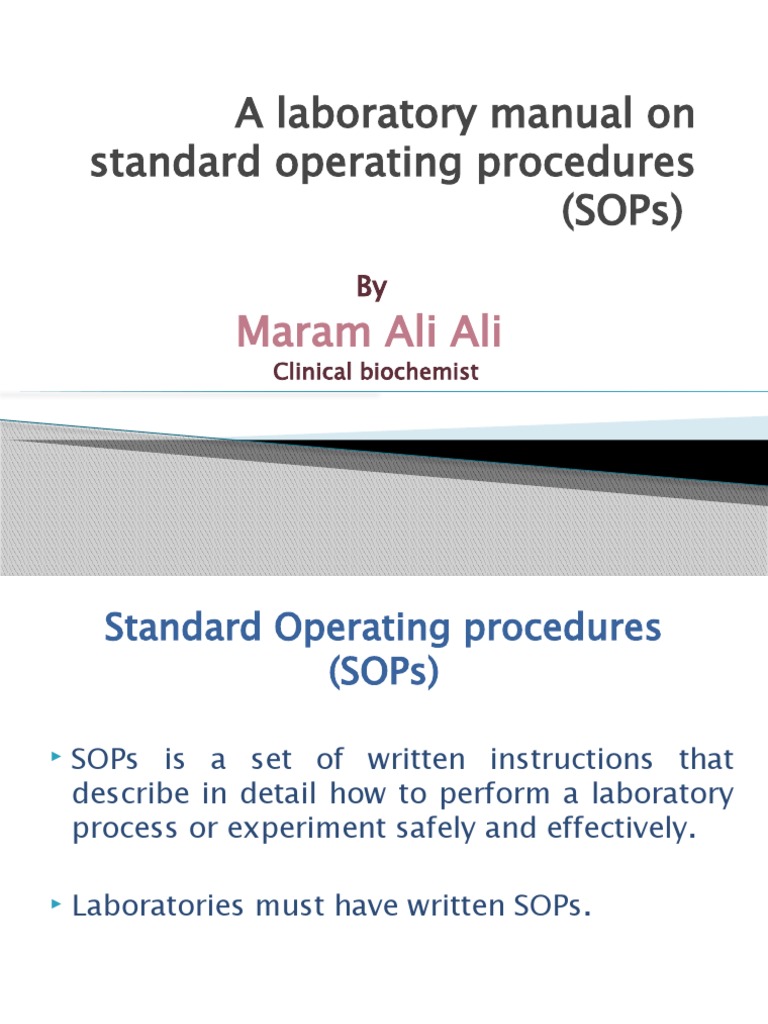Laboratory SOP Manual for Biochemistry | PDF | Detection Limit | Blood ...