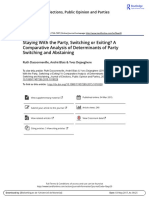 Journal of Elections, Public Opinion and Parties: Staying With the Party, Switching or Exiting