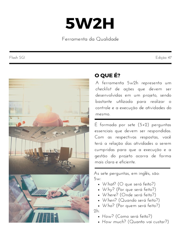 Uma explicação detalhada da ferramenta 5W2H: como aplicá-la para obter