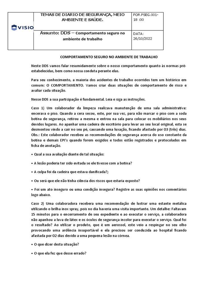 For pseg 001 18 comportamento seguro pdf comportamento motiva o
