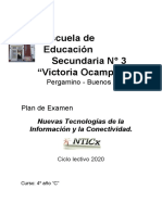 NTICx - EES3 4to B - Plan de Examen 2020 - Pedro Daniel Nuñez