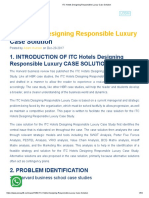 ITC Hotels Designing Responsible Luxury Case Solution