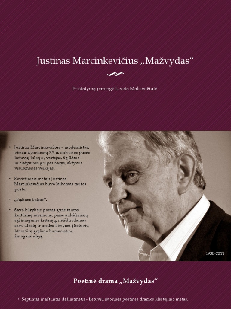 Justinas Marcinkevičius Mažvydas | PDF