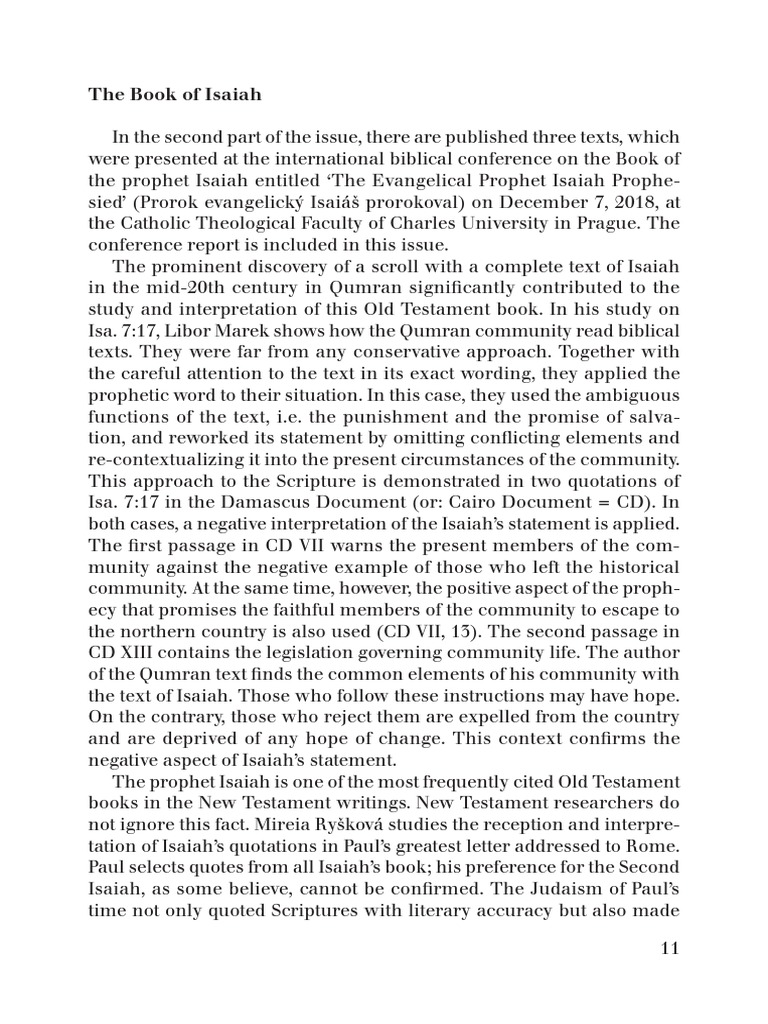 Introduction The Book of Isaiah | PDF | New Testament | Paul The Apostle