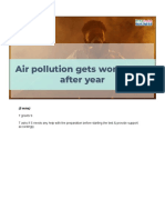 Air Pollution Gets Worse Year After Year: (5 Mins)