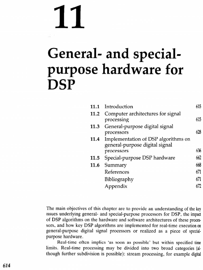 General and Special Purpose Hardware For DSP | PDF