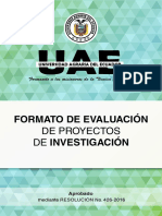 Formato de Evaluacion de Proyectos de Investigacion
