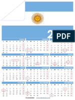 Calendario 2023 Argentina Con Feriados para Imprimir