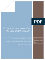 ACTIVIDAD 4 - Tecnicas de integración Metodo de Sustitucion