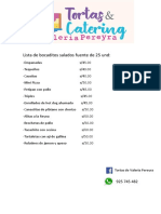 Lista de Bocaditos Dulces y Salados 2