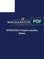 SITHCCC012 Prepare Poultry Dishes Learner Guide