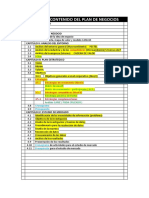 Indice de Contenidos Plan de Negocios (Versión 5)