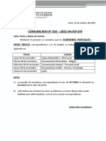 COMUNICADO 016 -2022 - EXÁMENES PARCIALES (1)