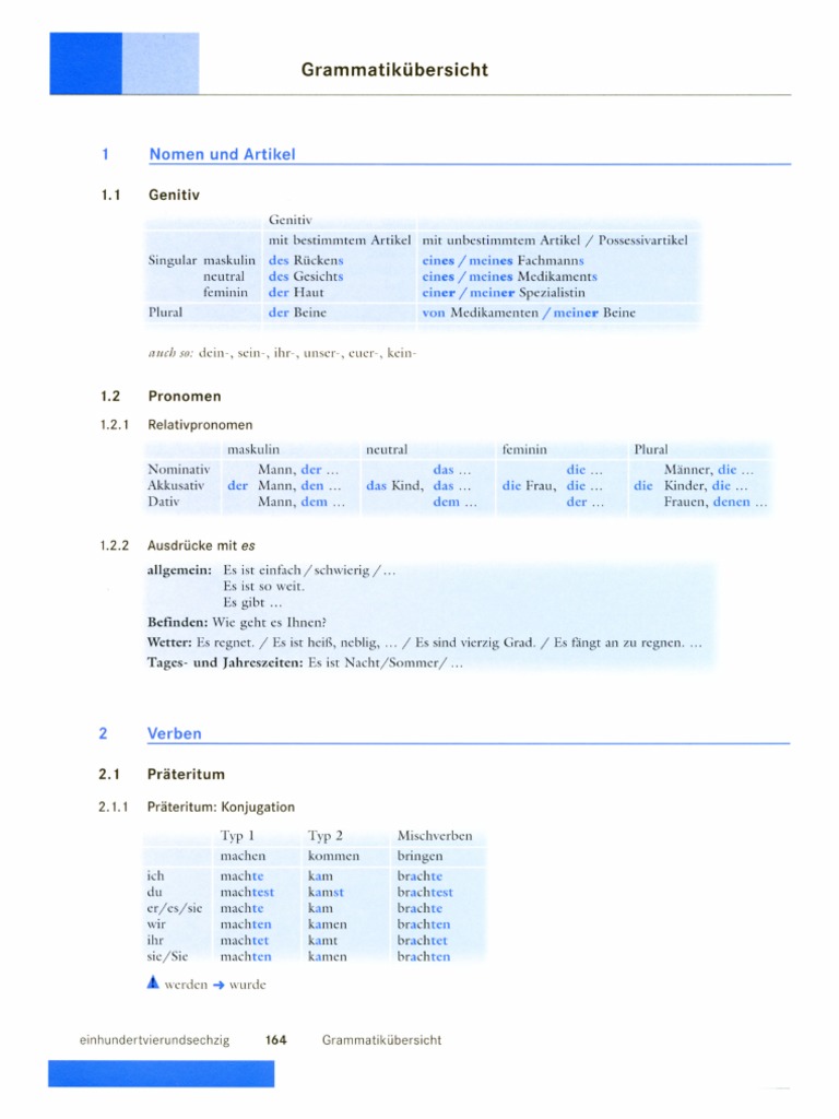 Grammatik B1 | PDF