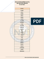 En Çok Kullanılan Soyad Istatistiği