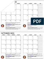 Minimal Monthly Calendar A5 To A4